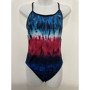 TYR Diffusion Tie Dye Performance Durafast Trinity Fit Swimsuit Women SZ XL (36)